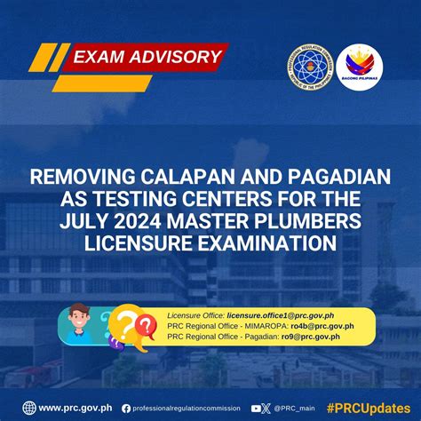 Removing Calapan and Pagadian as Testing Centers for the July .